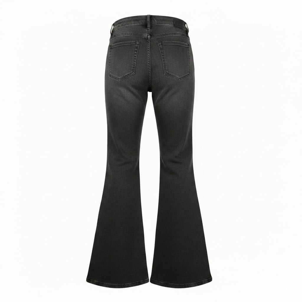 Western-Style Flare Jeans Button Fly