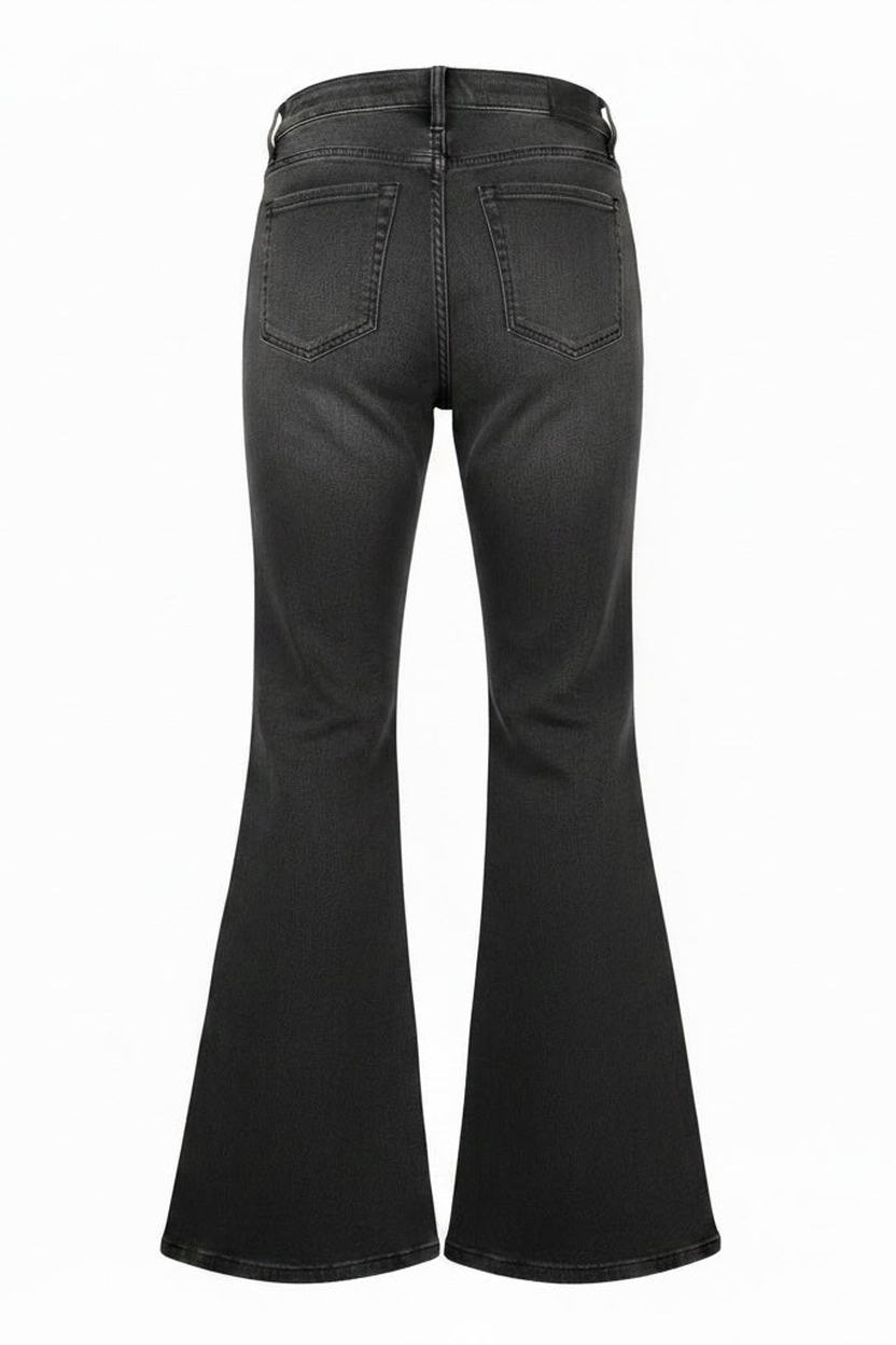 Western-Style Flare Jeans Button Fly