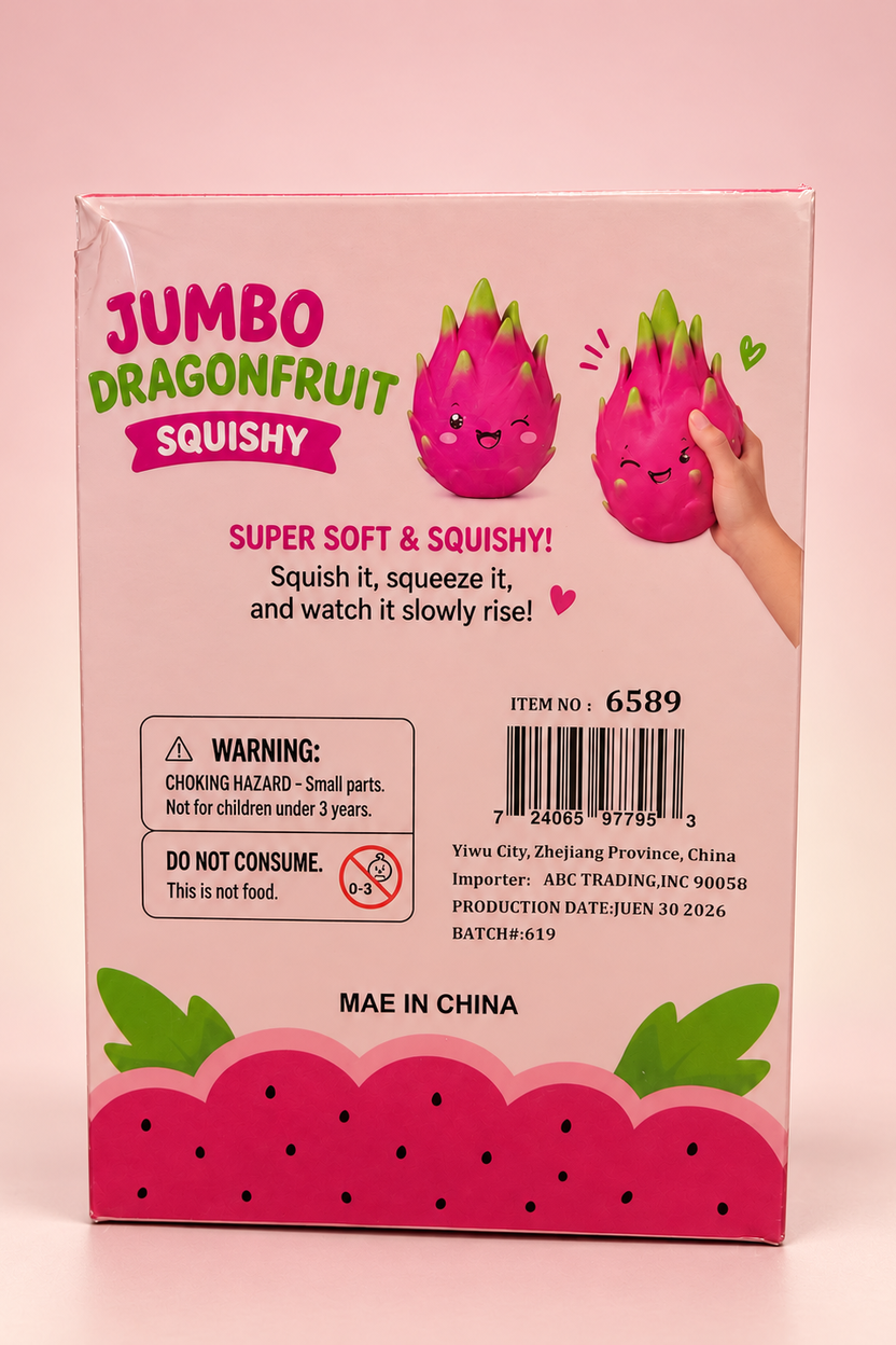 Back packaging with printed age warning and barcode, AI assisted; original label is source of truth