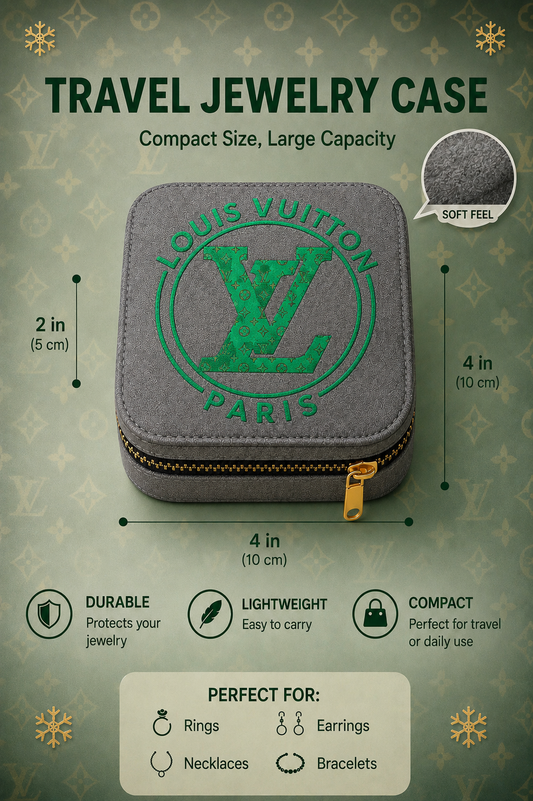 LV Inspired Travel Jewelry Case