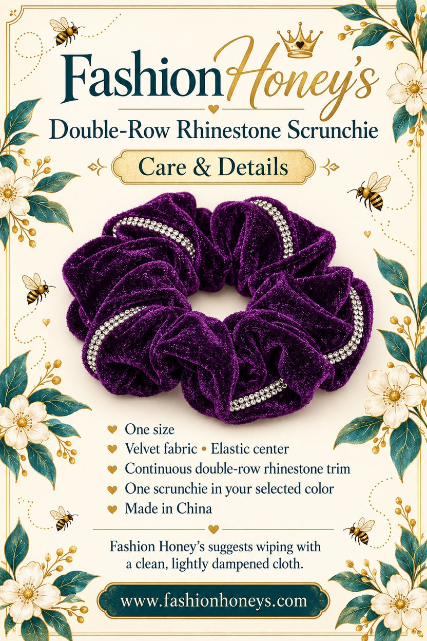 Fashion Honey’s one-size scrunchie care and details guide