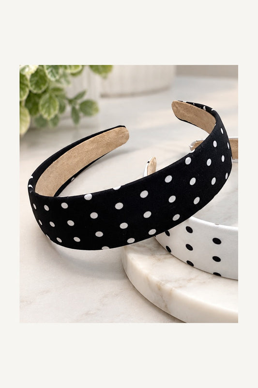 Black polka dot headband individual variant