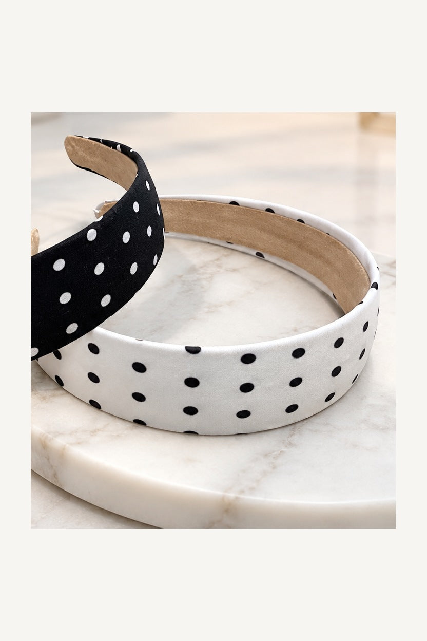 White polka dot headband individual variant