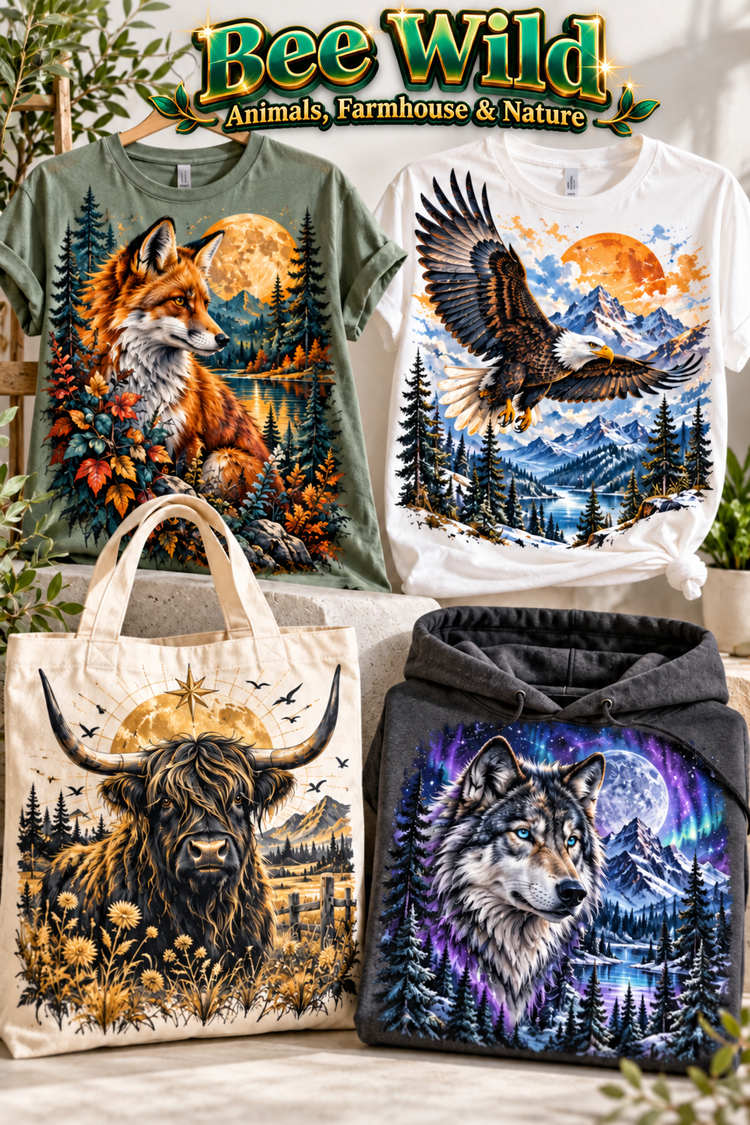 Bee Wild | Animals, Farmhouse & Nature apparel transfer category cover