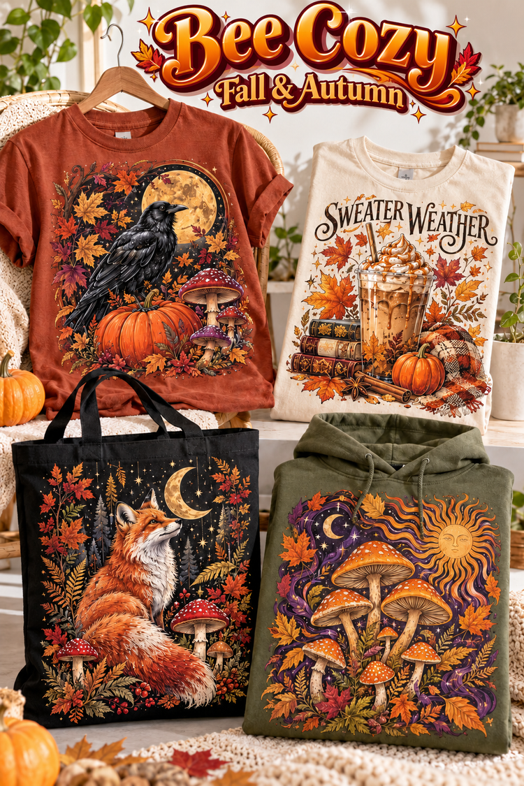 Bee Cozy | Fall & Autumn apparel transfer category cover