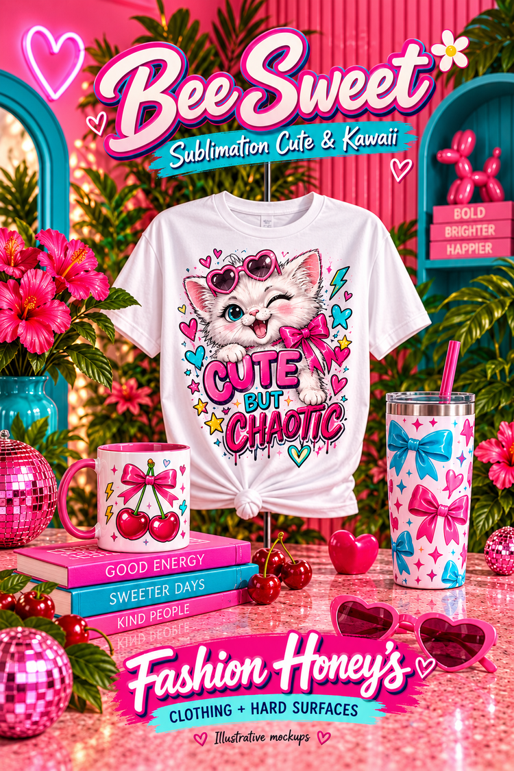 Bee Sweet | Sublimation Cute & Kawaii — full-view clothing, mug and tumbler sublimation design inspiration
