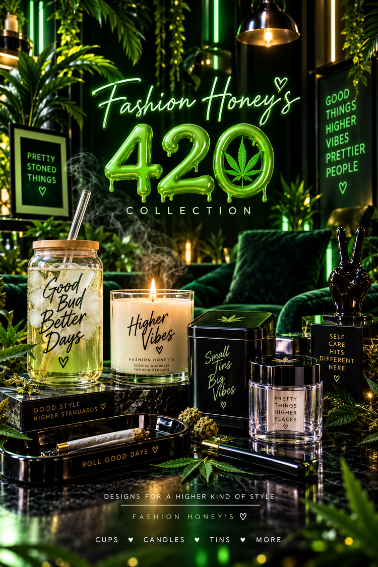Bee Elevated | UV DTF 420 & Cannabis — full-frame portrait collection cover featuring UV DTF designs for cups, mugs and candle jars