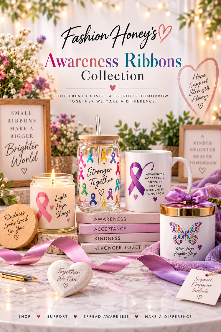 Bee Strong | UV DTF Awareness Ribbons — full-frame portrait collection cover for customizable UV DTF hard-surface transfers