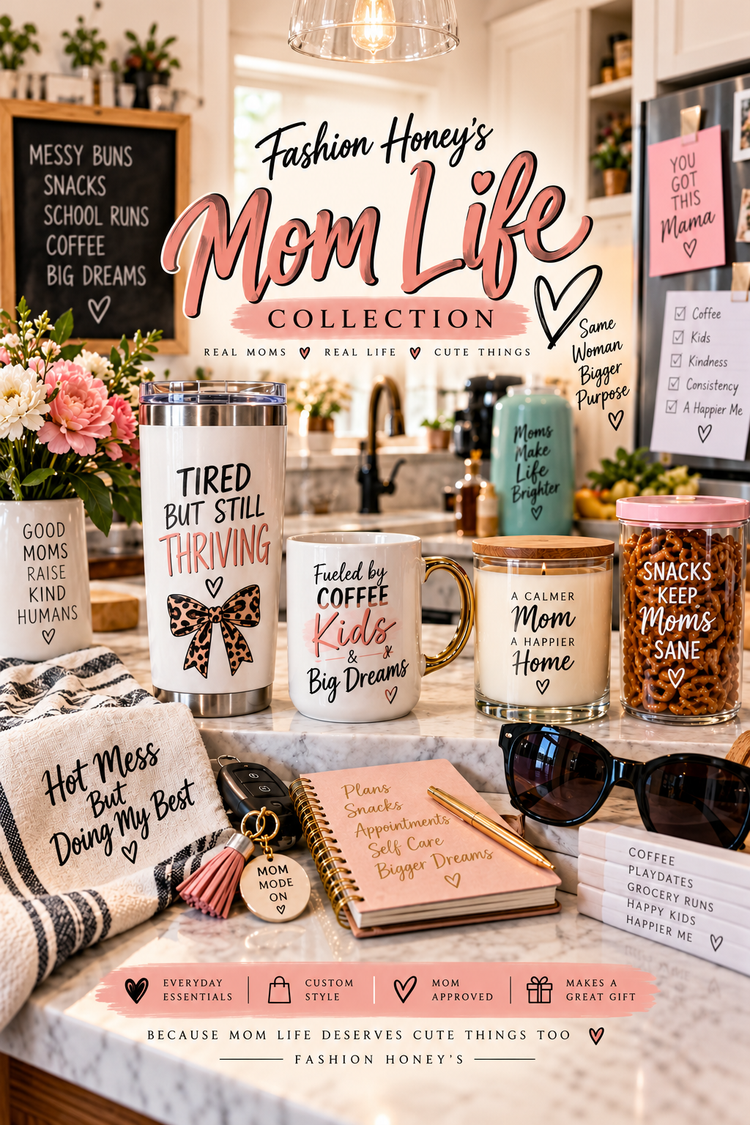 Mama Bee | UV DTF Mom Life — full-frame portrait collection cover for customizable UV DTF hard-surface transfers