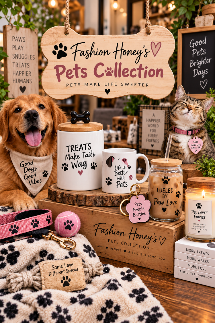 Bee Pawsome | UV DTF Pets — full-frame portrait collection cover for customizable UV DTF hard-surface transfers