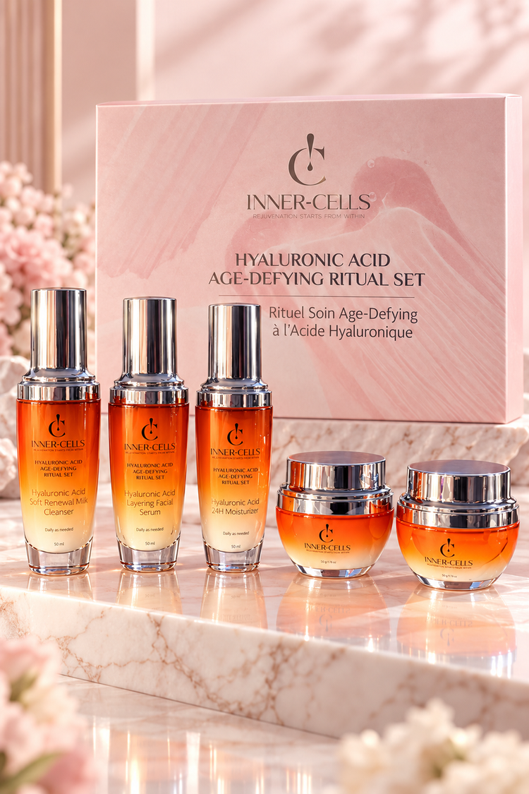 Bee Radiant Skin collection — Inner Cells Hyaluronic Acid Age-Defying Ritual Set — 5-Piece