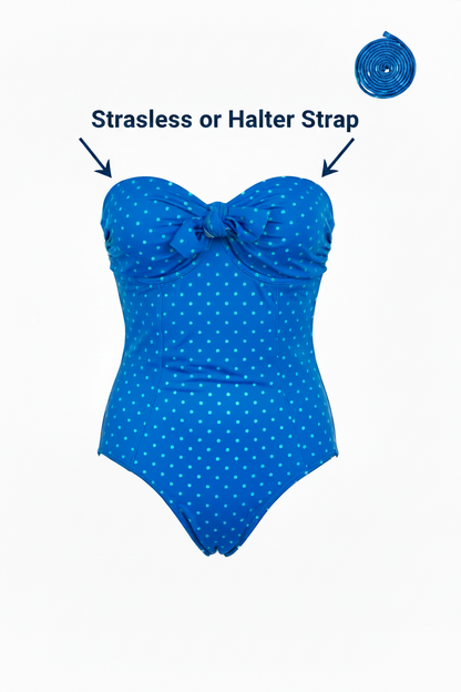 Polka Dot - Bandeau Bathing Suit