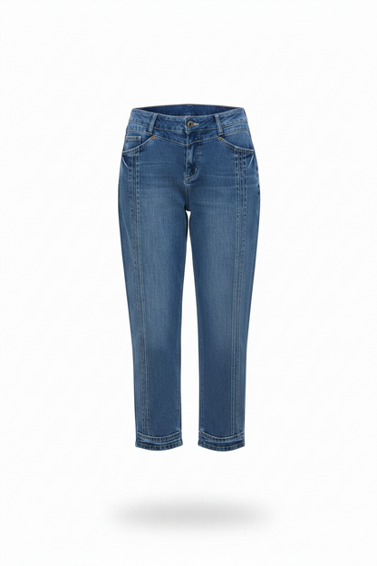 Cropped Barrel Denim Jeans