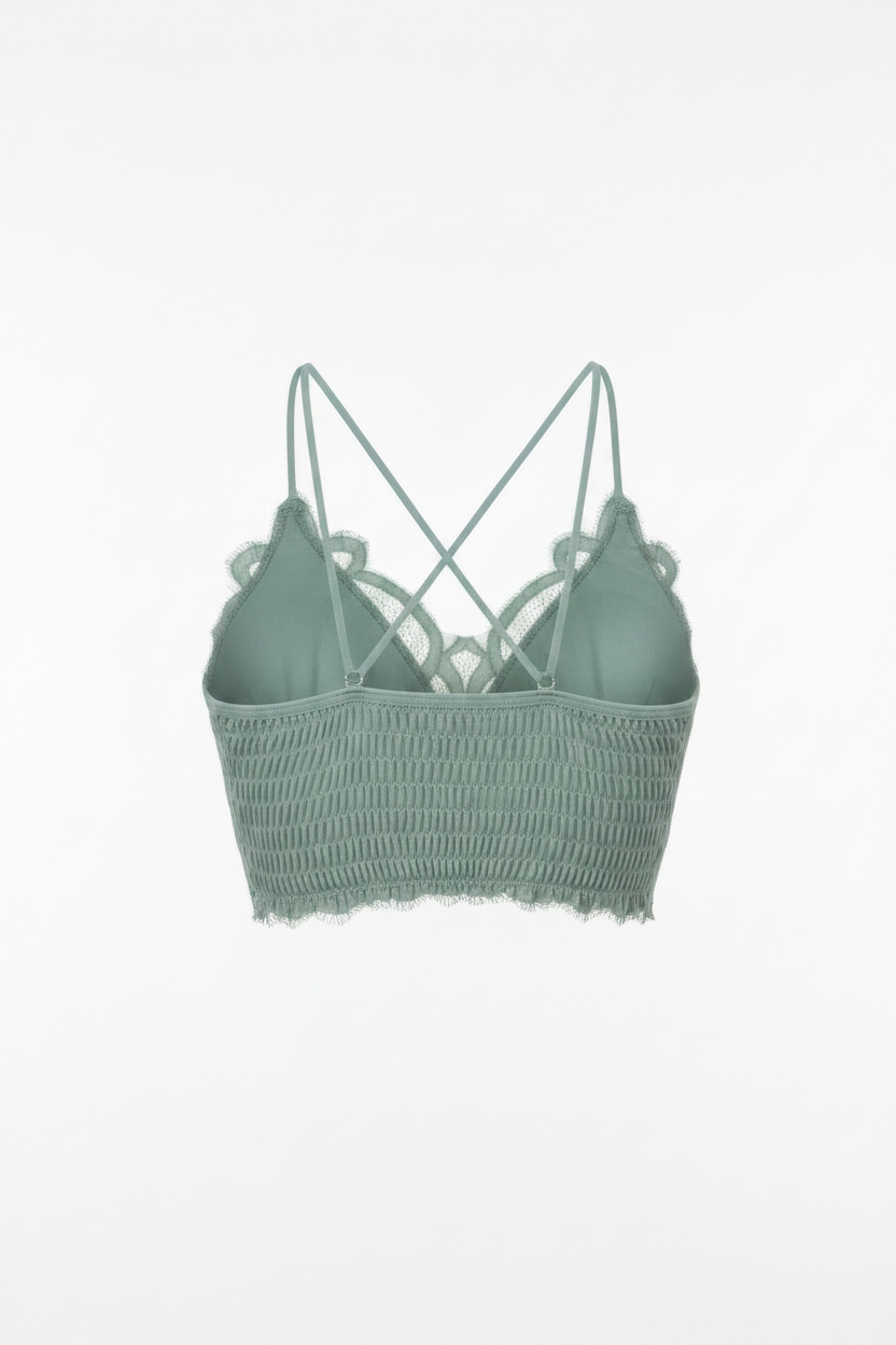 Crochet-Stlye Cami Tank - Smocked
