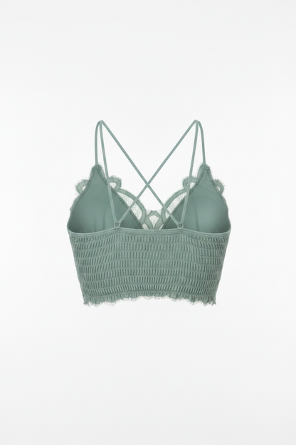 Crochet-Stlye Cami Tank - Smocked
