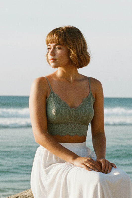 Crochet-Stlye Cami Tank - Smocked
