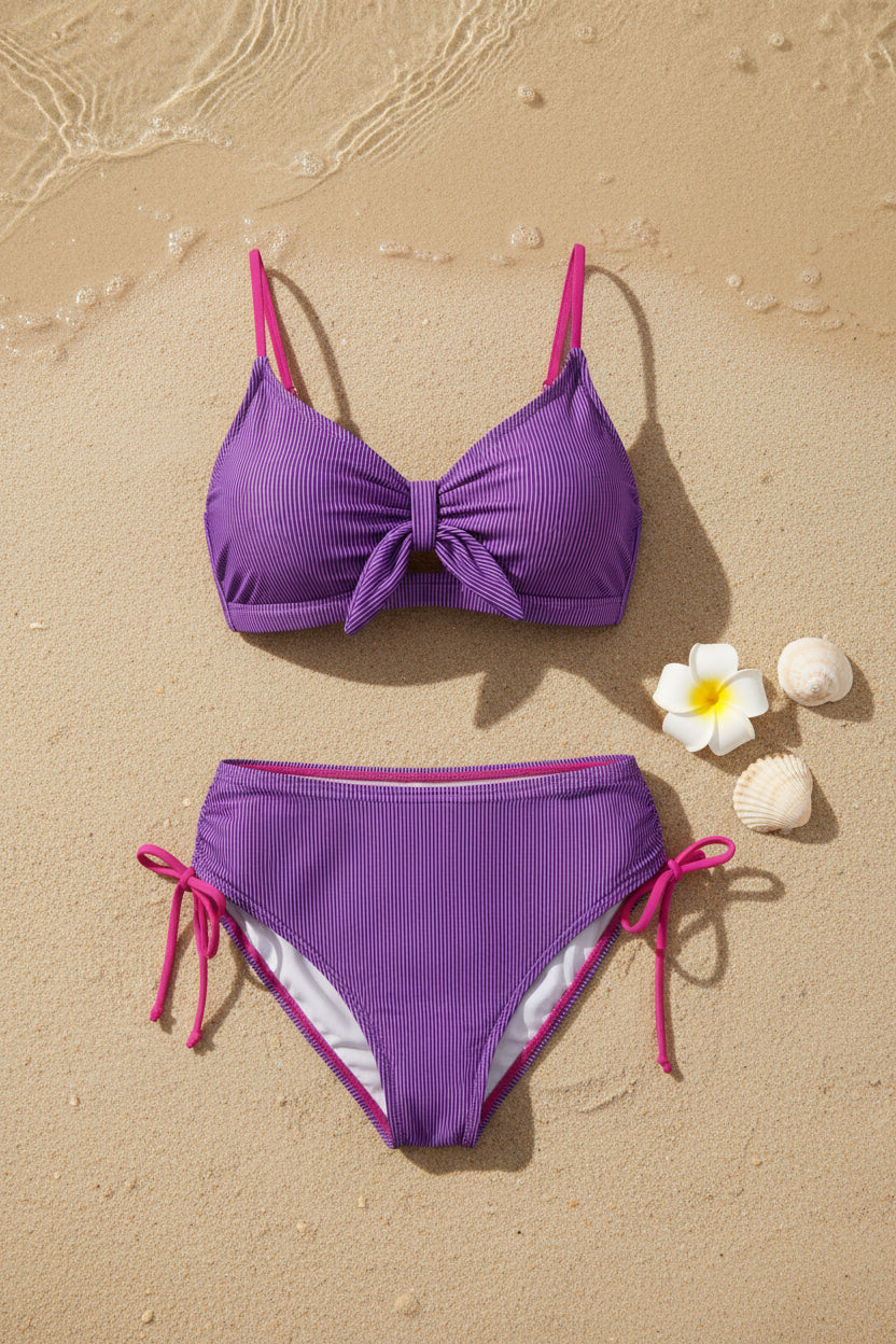 Cupshe Women's Bikini Set - Size L - Colors Appear Pink or Blue - Image 5