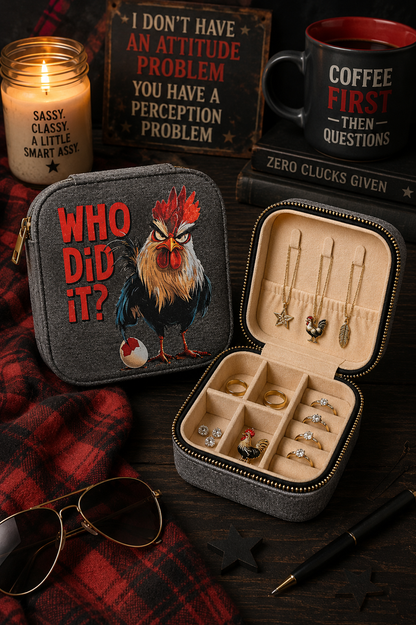 Who Did It? Travel Jewelry Case - Image 1