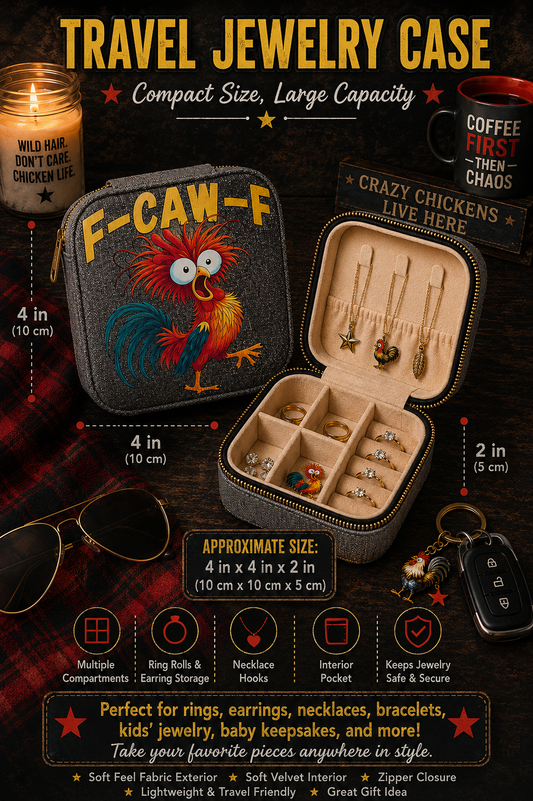 F-CAW-F Chicken Travel Jewelry Case - Image 2