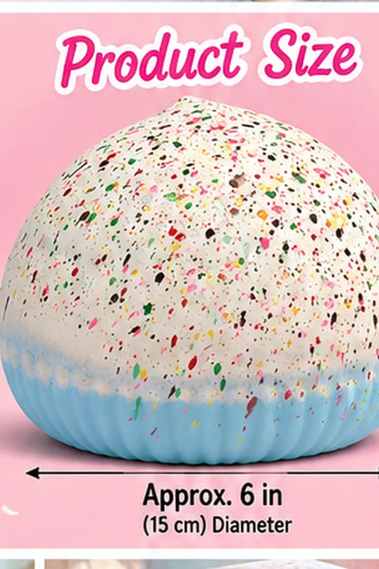 Jumbo Cream Ice Cream Squishy – 6-Inch Toy – Pink, Blue & Green