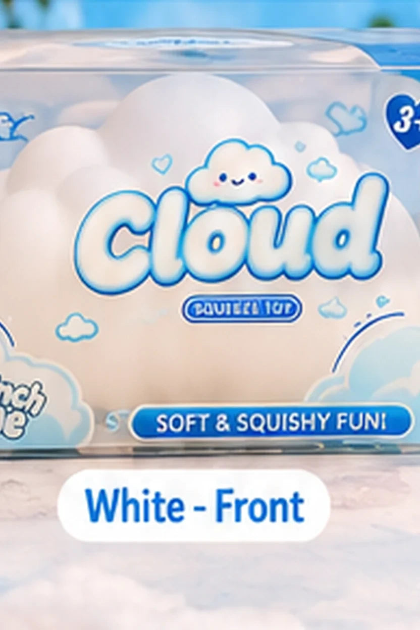 Large Cloud Squishy – Blue or White Squeeze Toy