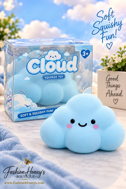 Large Cloud Squishy – Blue or White Squeeze Toy