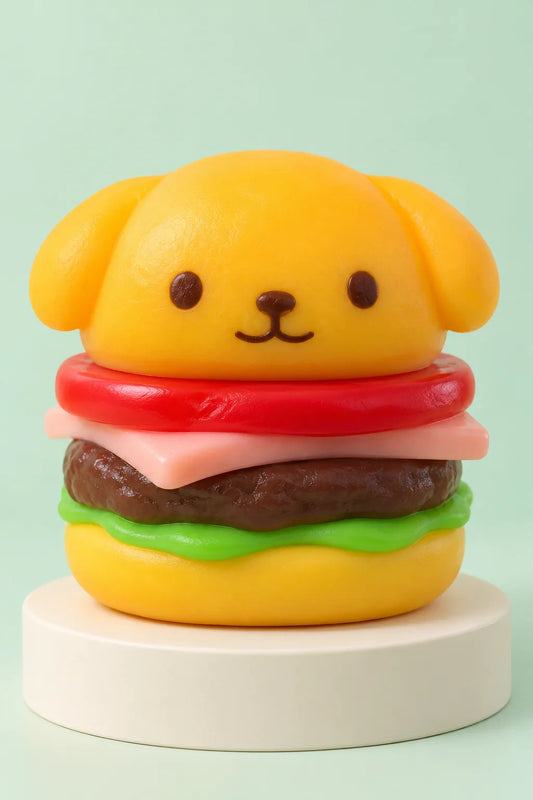 Taba Hamburger Squishy – 6-Layer Puppy & Kitten Toys