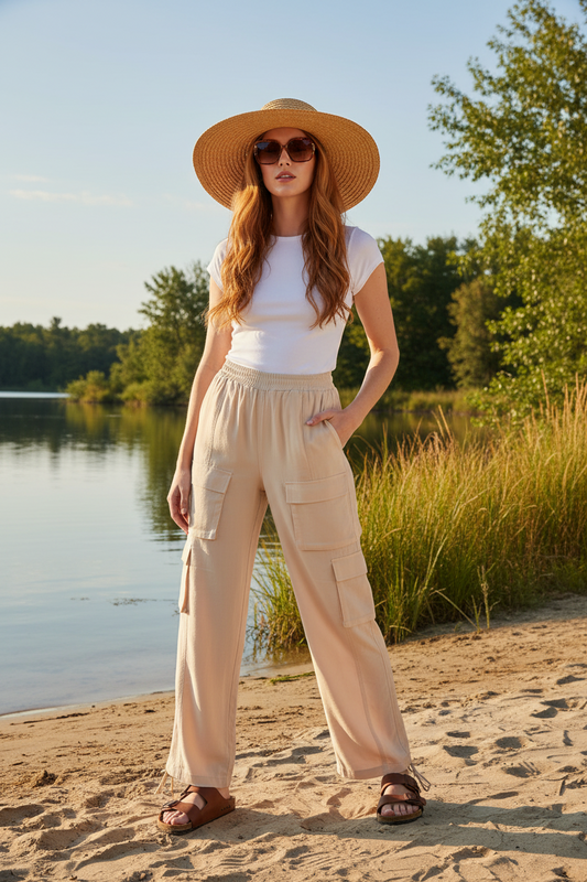 “Time Catches up” Wide-Legged Pants