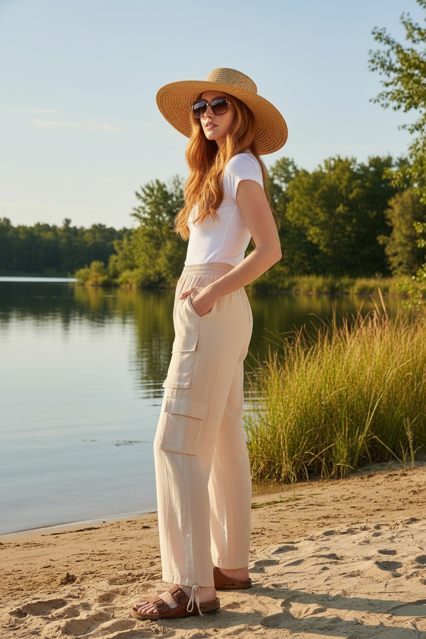 “Time Catches up” Wide-Legged Pants