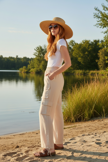 “Time Catches up” Wide-Legged Pants