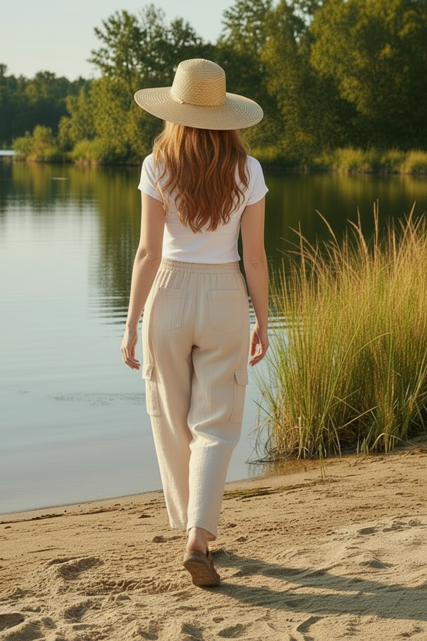 “Time Catches up” Wide-Legged Pants