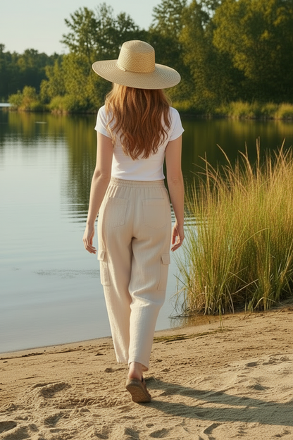 “Time Catches up” Wide-Legged Pants