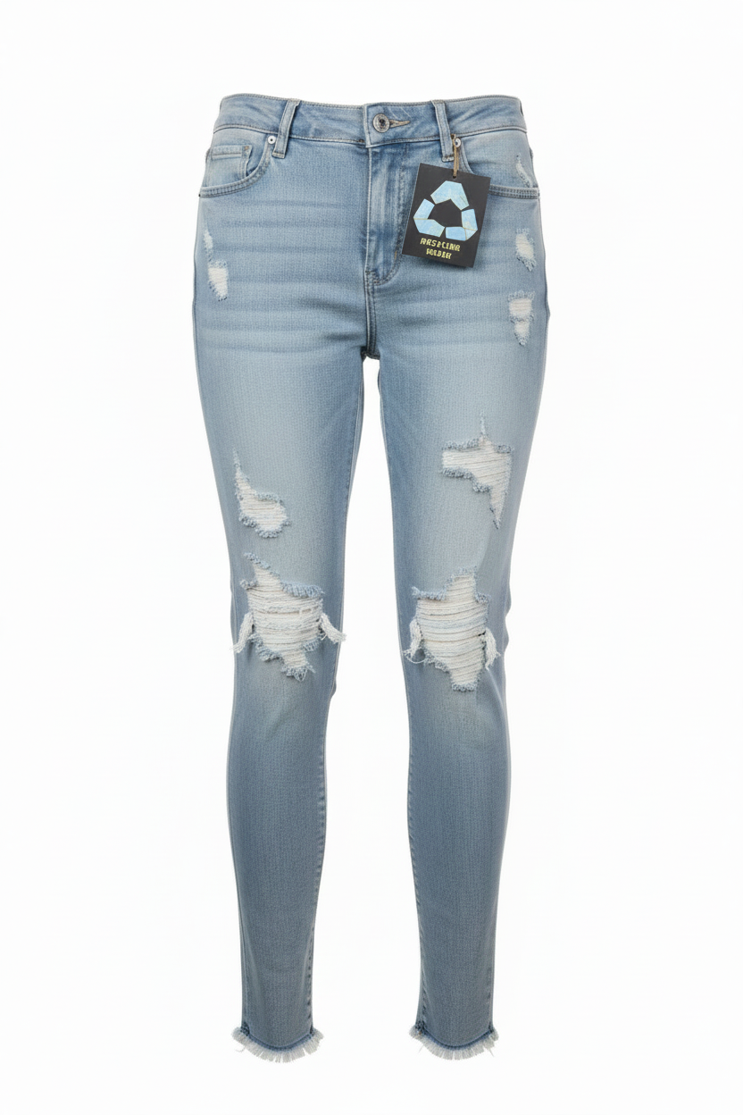 High Rise Distressed Skinny Jeans