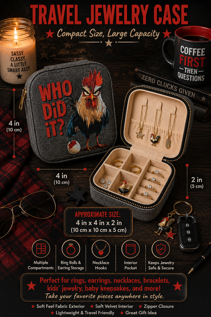 Who Did It? Travel Jewelry Case