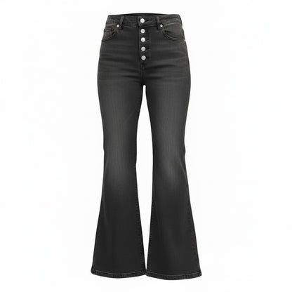 Western-Style Flare Jeans Button Fly