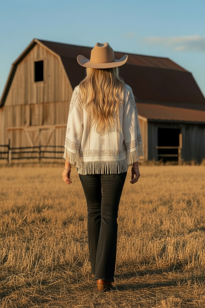 Western-Style Flare Jeans Button Fly