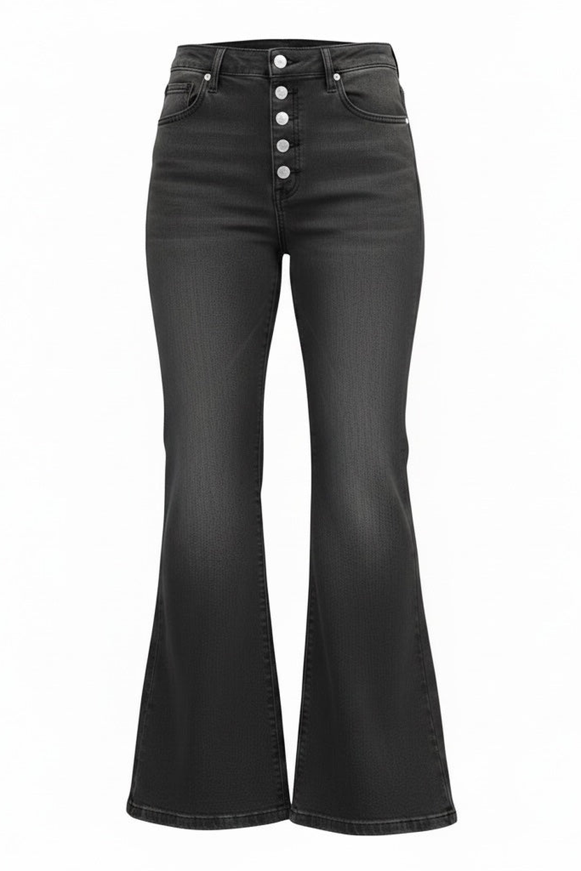Western-Style Flare Jeans Button Fly