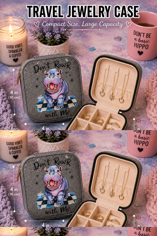 “Rawr” Hippo Travel Jewelry Case – photo 2