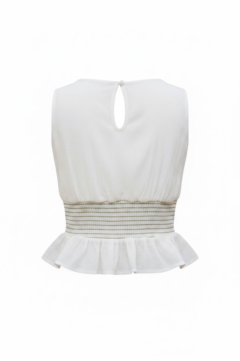 Valencia Embroidered V-Neck Top