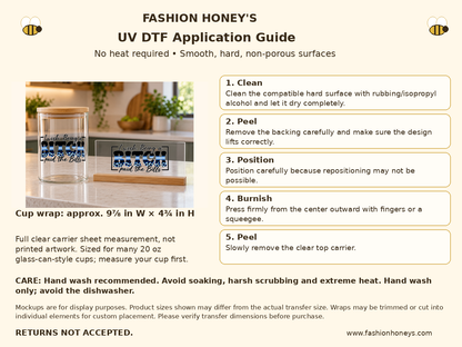 I wish Being a BITCH paid the Bills blue leopard UV DTF Application Guide