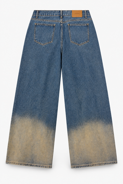 CIDER ombré wide-leg jeans back view