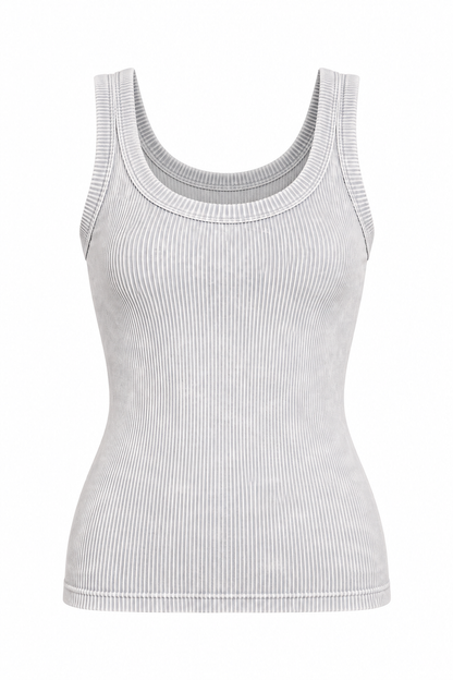 Zenana NTW-6363A Light Gray tank Ghost Front
