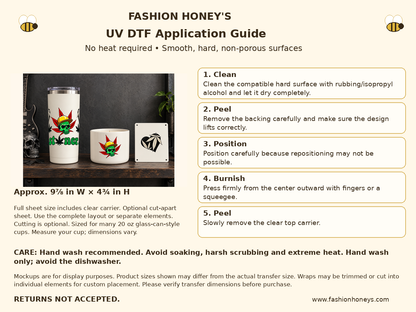 Fashion Honey's no-heat UV DTF application guide
