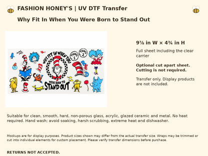 Why Fit In character collage UV DTF cup wrap — Size Warnings