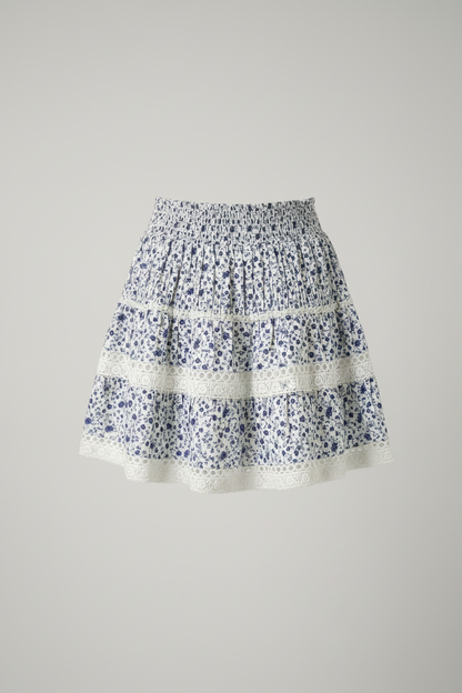 Floral & Lace Mini Skirt