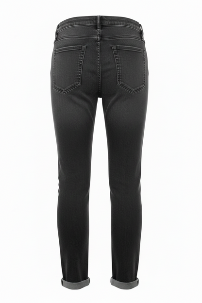 Distressed High-Rise Skinny Jeans