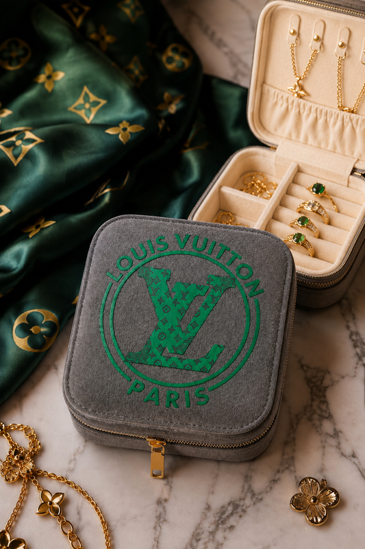 LV Inspired Travel Jewelry Case