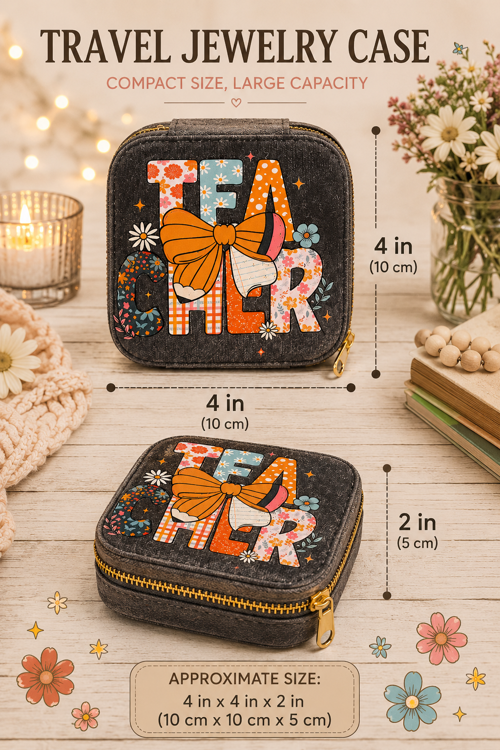 Travel Jewelry case Cute “Teacher”