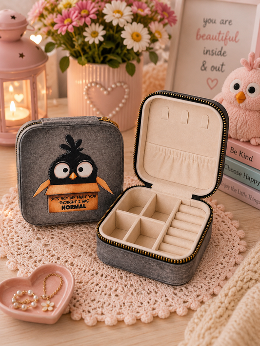 “Not My Fault” Travel Jewelry Case