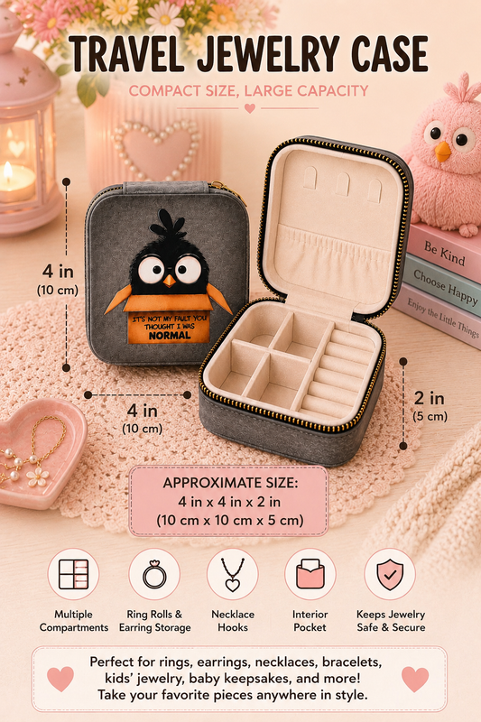 “Not My Fault” Travel Jewelry Case